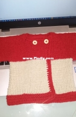 Bi Color Double Breasted Cardi