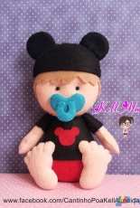 Cantinho Poá: Kell Almeida - Mickey Baby Felt Pattern - Portuguese - Free