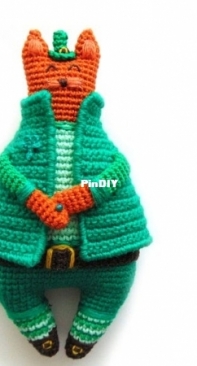 Crochery Design - Made KrisBel -  Kristina Khavina - Irish Cat Patrick