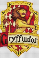The World In Stitches - Gryffindor House Crest