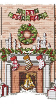 Mr Stitch And Mrs Needle - Xmas Fireplace
