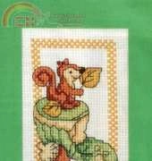 Cupcake of the Month - Squirrel by Durene Jones from The World of Cross Stitching TWOCS 193 XSD
