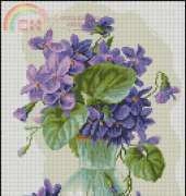 Jarron con Violetas