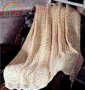 Lion Brand Wool-Ease-620-099-Knitted Patchwork Sampler Afghan-Free