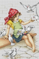 Girl with Pigeons, Luca-S B1051