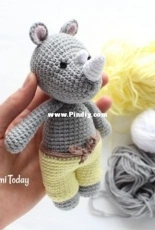 Amigurumi Today - Unknown Designer  - Cuddle Me Rhino Amigurumi- Hungarian - Translated - Free