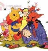 Designer Stitches D62 Group Hug (Disney Winnie the Pooh)