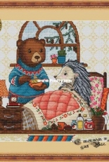 Hedgehog and Teddy Bear by Umka Tatyana / Tatiana Naumova
