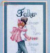 Father Forever My Hero by Alma Lynne from The Cross Stitcher USA June 1994