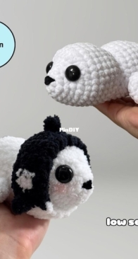 Didis Plushies - Didi - Seal with Orca Outfit