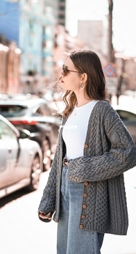 Sweet Cuddles Cardigan adults by Natalie Pelykh - Russian