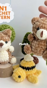 JasminDiazByJasmin _ Bumble Bee Turtle, Frog, Teddy Bear, Rabbit, Shiba Dog