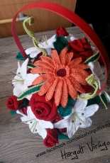 Crocheted Flower Basket
