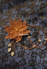 Pendant "Bordeaux Flower"