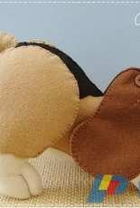 Carmen Silvia - Cachorrinho Beagle - Dog -Felt Pattern - Portuguese - Free