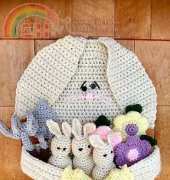 Crochet Village - Donna Harelik - CV035 Bernadette Bunny Door Hanging