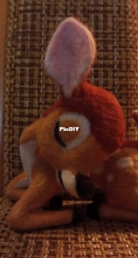 Bambi - sleeping beauty - needle felting