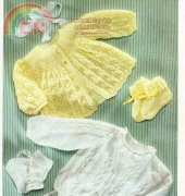 Patons 5346 - Matinee Coat, Cardigan & Bootees