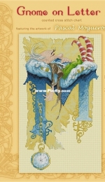 Lena Lawson Needlearts - Gnome on Letter M by Pascal Moguerou PCS