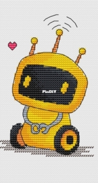 Rugo - R22/025 -  Robots - Qverty Yellow by Anastasia Kravtsova