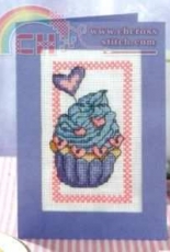 Cupcake of the Month - Hearts by Durene Jones from The World of Cross Stitching TWOCS 189 XSD