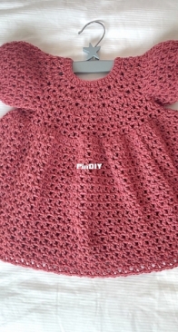 Frisian Knitting - Alida - Raspberry Baby Dress