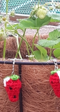 Crochet at Teris - Teri Hamilton - Strawberries and Cream Keychain - Free