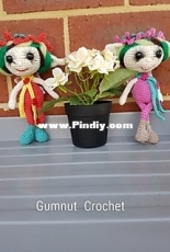 Gumnut Crochet Designs from Aus - Fairy Doll with Petal Head - Free