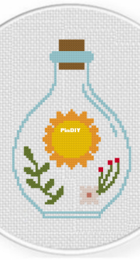 Daily Cross Stitch - Bottle of Sunshine
