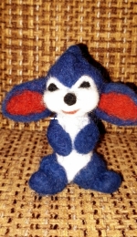 Blue baby beast - needle felted toy