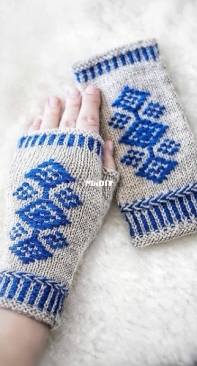 Talvel Fingerless Mittens by Irina Anikeeva
