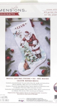 Dimensions Gold Cross Stitch Must Be St Nick Christmas Stocking Kit 8567