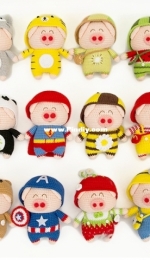 Pang Xiao Sen Handmade - Moori Bear - Mao Mao Xiong - Chubby Little Pig Series - Chinese