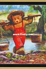 Mystic Stitch Inc. JOBIN-35 Cedarbrook Bears - Chores by John Bindon