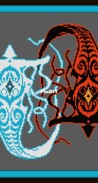 Cross Stitch Quest - Vaatu and Raava by Piphybuilder88 - free