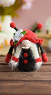 Crochet Friends Lab - Tatiana / Tatyana Kostochenkova - Gnome Ladybug