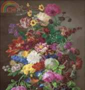 Golden Kite GK 1623 - Floral Still Life with Black Grapes