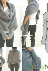 Wrap with sleeves & thumbhole by Ann Linderhjelm FREE