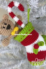 Atelie MariaRe - Regina Stein - Crochet Christmas Sock -  Portuguese