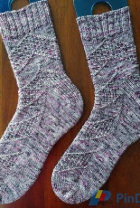 Speckled Space Socks by Amanda Stephens-Free