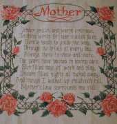 comissioned stitching - Mothers sampler