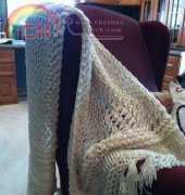 3-Strand Quick Knit Lacy Prayer Shawl by Louis Chicquette