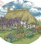 Wisteria Cottage by Maria Diaz from Cross Stitch Collection 158 XSD