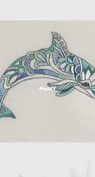 Colour Whitework Dolphin from Trish Burr