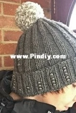 Beads and Ribbing Hat by Sylvia Leake
