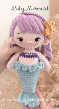Green Frog Crochet - Dang Thuy Anh - Baby Mermaid