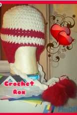 Crochet Rox - Roxann Skvarj Stetzer - Messy Bun Ear Flap hat