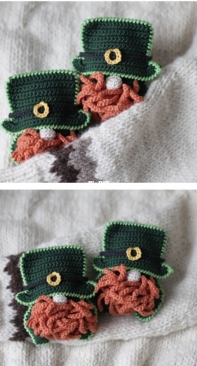 Knitted Story Bears - Vira Velmozhna - St Patrics Gnome - Free