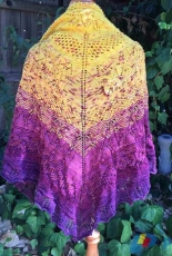 Yarn Fairys In My Garden Shawl by Donna Druchunas