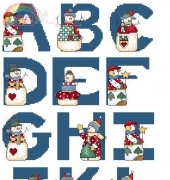 Jeanette Crews Designs 22163 Snowfolk Alphabet by Alma Lynne(pat)